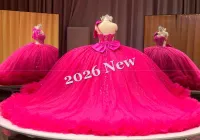 Long Train Fuchsia Dress – Image 4