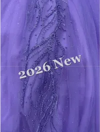 Long Train Purple Dress – Image 4