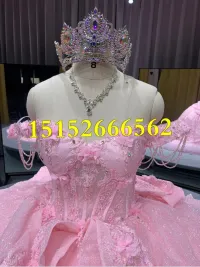 Off the Shoulder Pink Dress 2 – Image 2