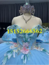 Premium Light Blue Dress – Image 6