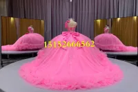 Off the Shoulder Fuchsia Dress 2 – Image 3