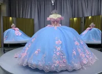 Premium Pink-Blue Dress – Image 3