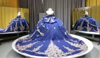 Blue Off Shoulder Dress – Image 2