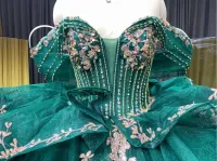 Green Off Shoulder Dress – Image 2
