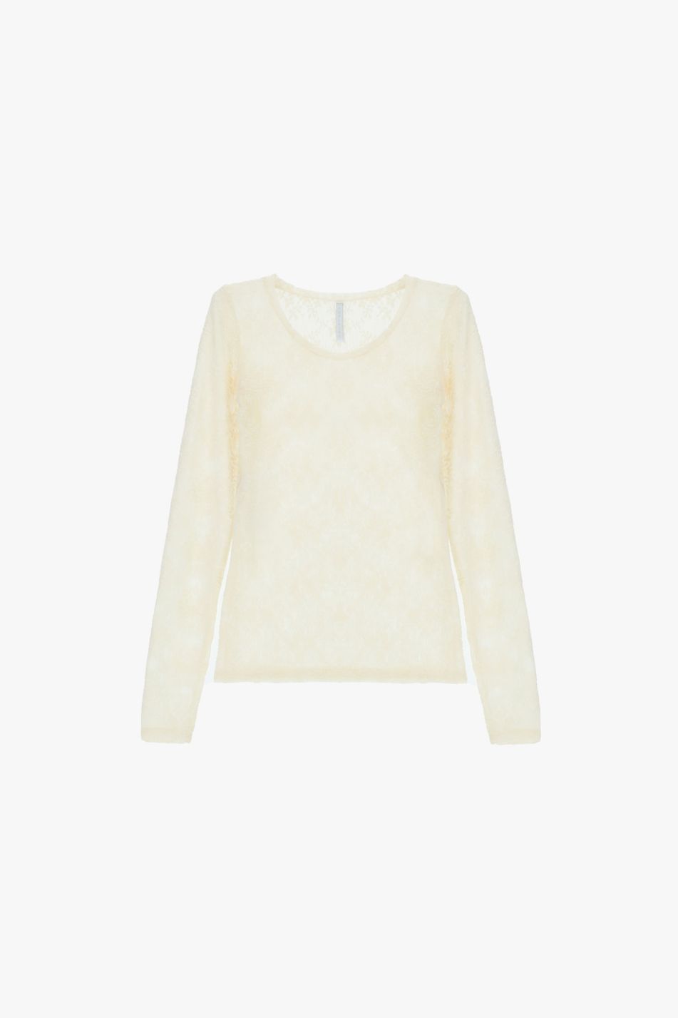 LONG-SLEEVE LACE T-SHIRT WITH FLORAL PATTERN – Image 4