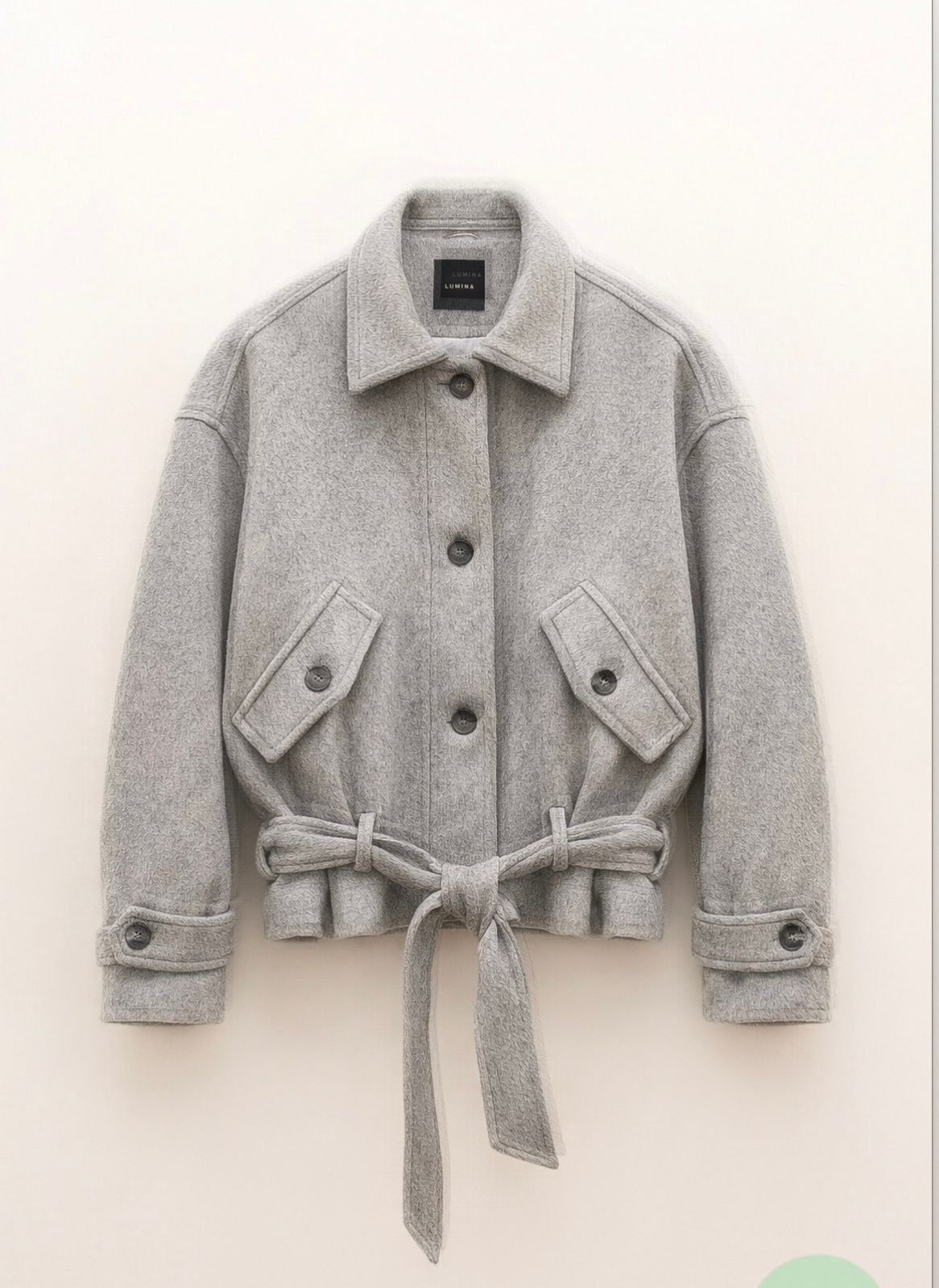 SOFT, BELTED JACKET WITH A RELAXED SILHOUETTE AND CLASSIC BUTTON-FRONT DESIGN – Image 4