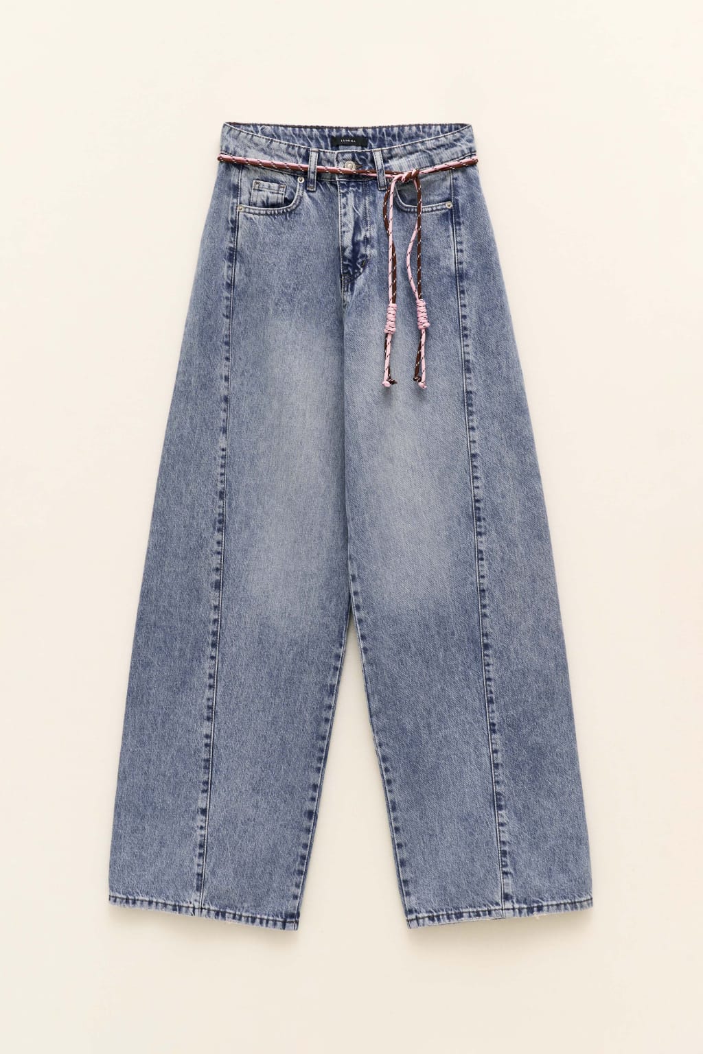 HIGH-WAISTED WIDE-LEG JEANS WITH A RELAXED FIT AND SOFT WASHED FINISH – Image 2
