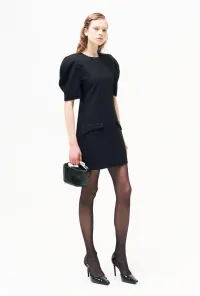 CHIC MINI DRESS WITH STATEMENT SLEEVES AND  A MINIMALIST EDGE  – Image 2