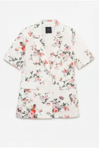 FLORAL SHORT SLEEVE BLAZER  SIZE  – Image 3