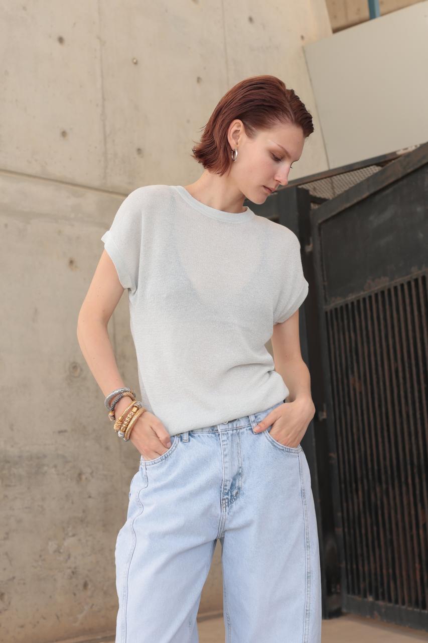 SILVER METALLIC TOP – Image 4
