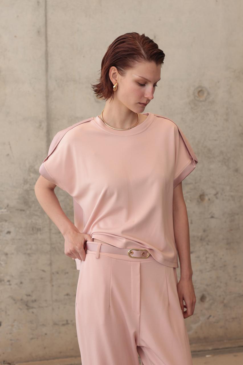 ELEGANT CO-ORD SET WITH RELAXED FIT TOP AND TAILORED TAPERED PANTS – Image 2