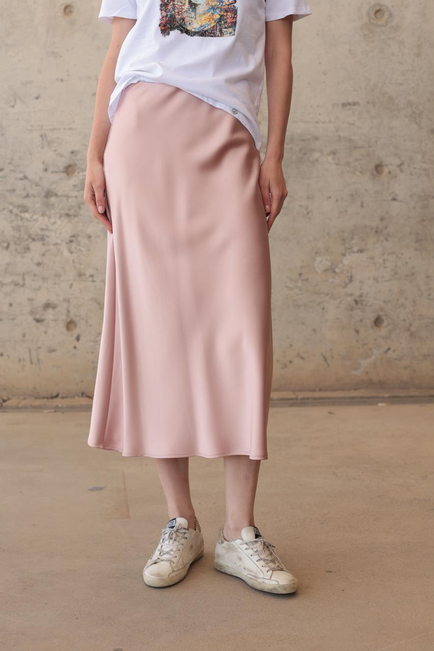 SATIN MIDI SKIRT  – Image 4