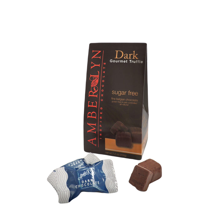Amberlyn Dark Chocolate Mint Truffles Sugar-free Mint Soft Center Dark Chocolate - 204g – Image 1