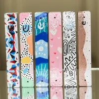 Hand Painted Mezuzah Cases – Image 1