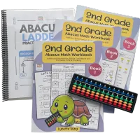 Bundle-Grade 2 Physical Workbooks – colorful 13 column abacus