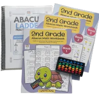 Bundle-Grade 2 Physical Workbooks – colorful 7 column abacus