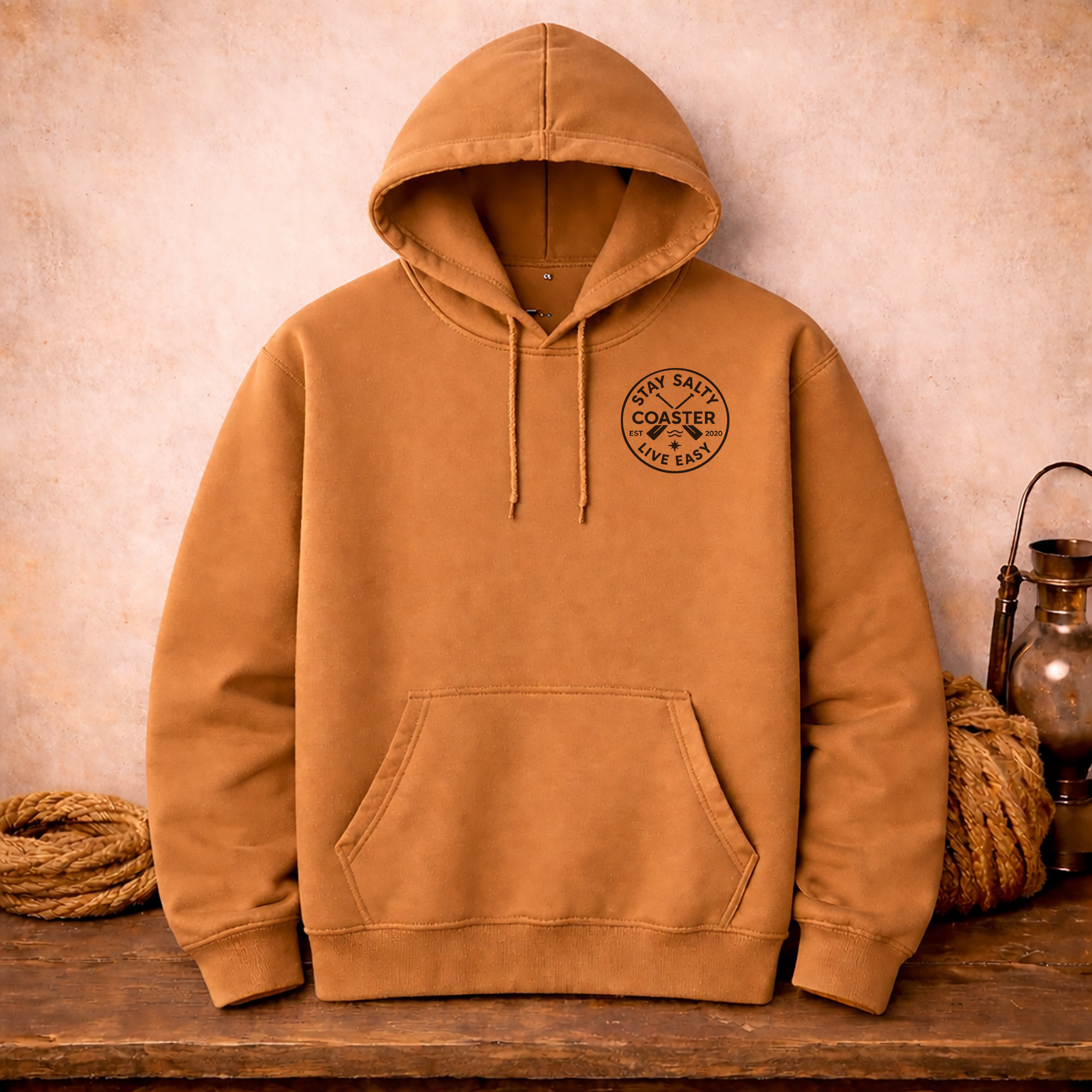 Coaster Stay Salty Hoodies – Caramel, L