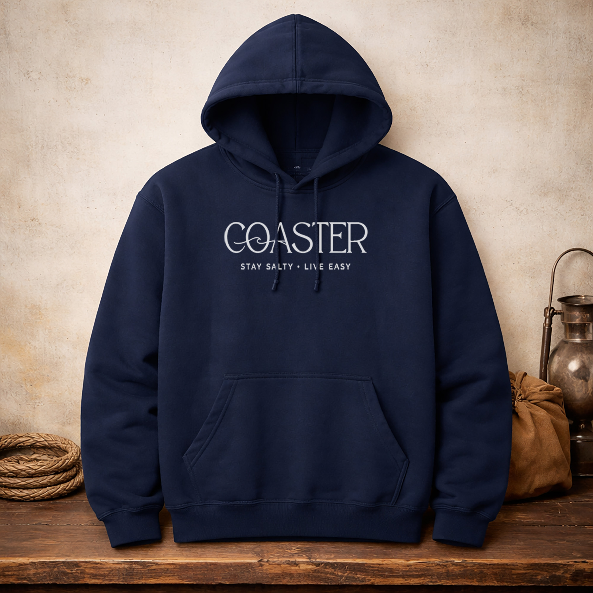 Coaster Stay Salty Hoodies – Navy Blue Coaster, S