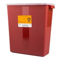 Sharps Container, 3 Gallon Red/ Black, Large Tortuous Path Lid, (8710) – Image 1
