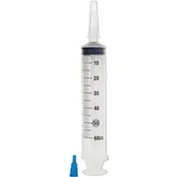 Irrigation Syringe, 60cc, Flat Top, Catheter Tip with Tip Protector (AS115) – Image 1