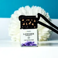 Top Black Car Diffuser – Hanging Car Air Freshener – Lavender Serenity,