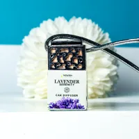 Top Silver Car Diffuser – Hanging Car Air Freshener – Lavender Serenity,