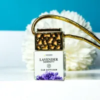 Top Gold Car Diffuser – Hanging Car Air Freshener – Lavender Serenity,