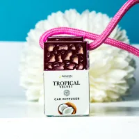 Top Pink Car Diffuser – Hanging Car Air Freshener – Tropical Velvet