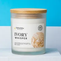 Ivory Whisper Candle – 8 Oz Soft Clean Scented Candle – Image 1