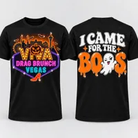 Bedazzled T-Shirts – I Came for the Boos Bedazzled T-Shirt, Pride Looks Good on Me Bedazzled T-Shirt, I Survived Drag Brunch Bedazzled T-Shirt