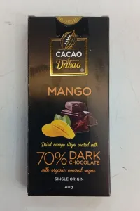 Cacao de Davao 70% Dark Chocolate Coated Dried Mango Strips | CALLETS / BAR – Image 1
