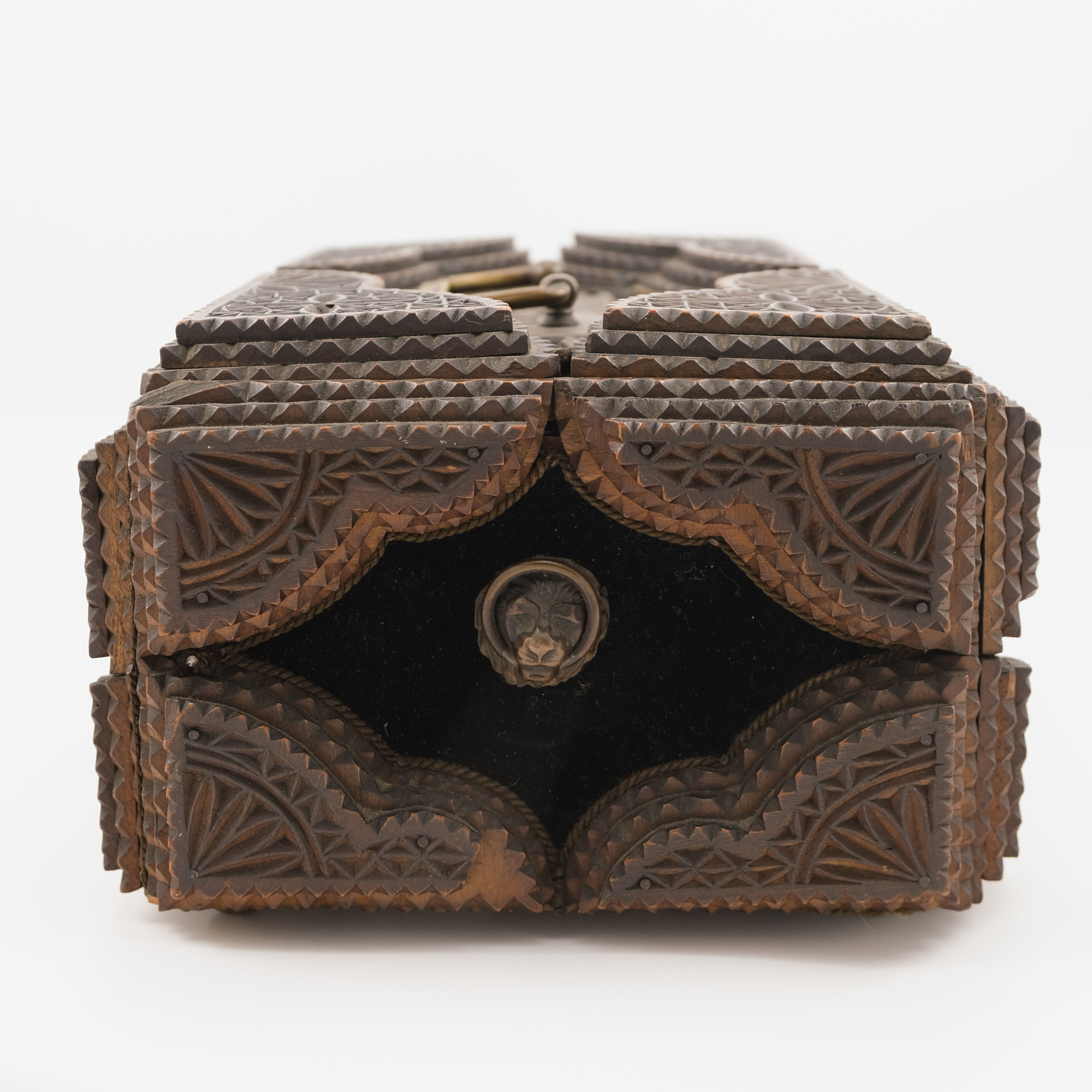 Antique Bavarian Tramp Art Box, Dated 1910 – Image 7