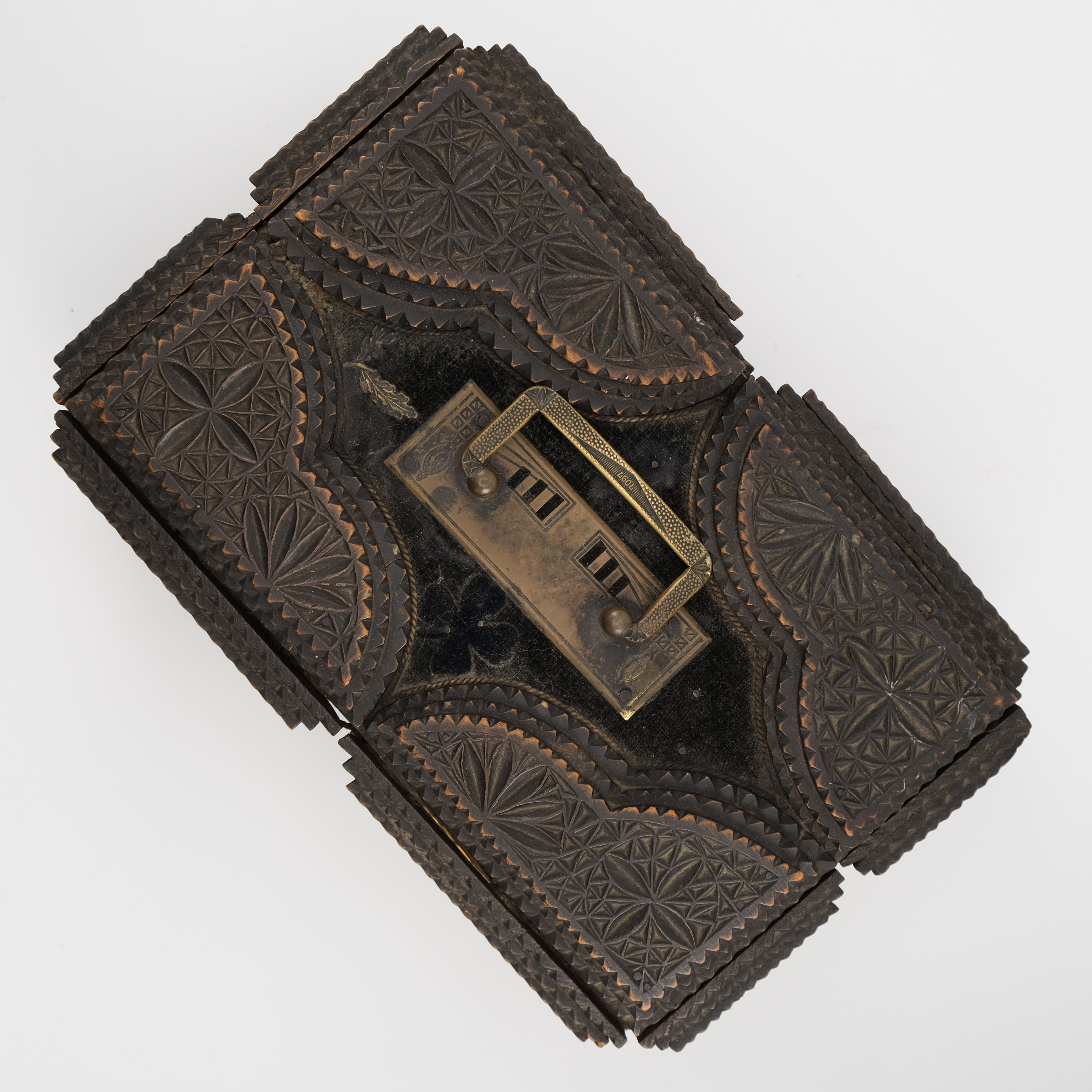 Antique Bavarian Tramp Art Box, Dated 1910 – Image 3