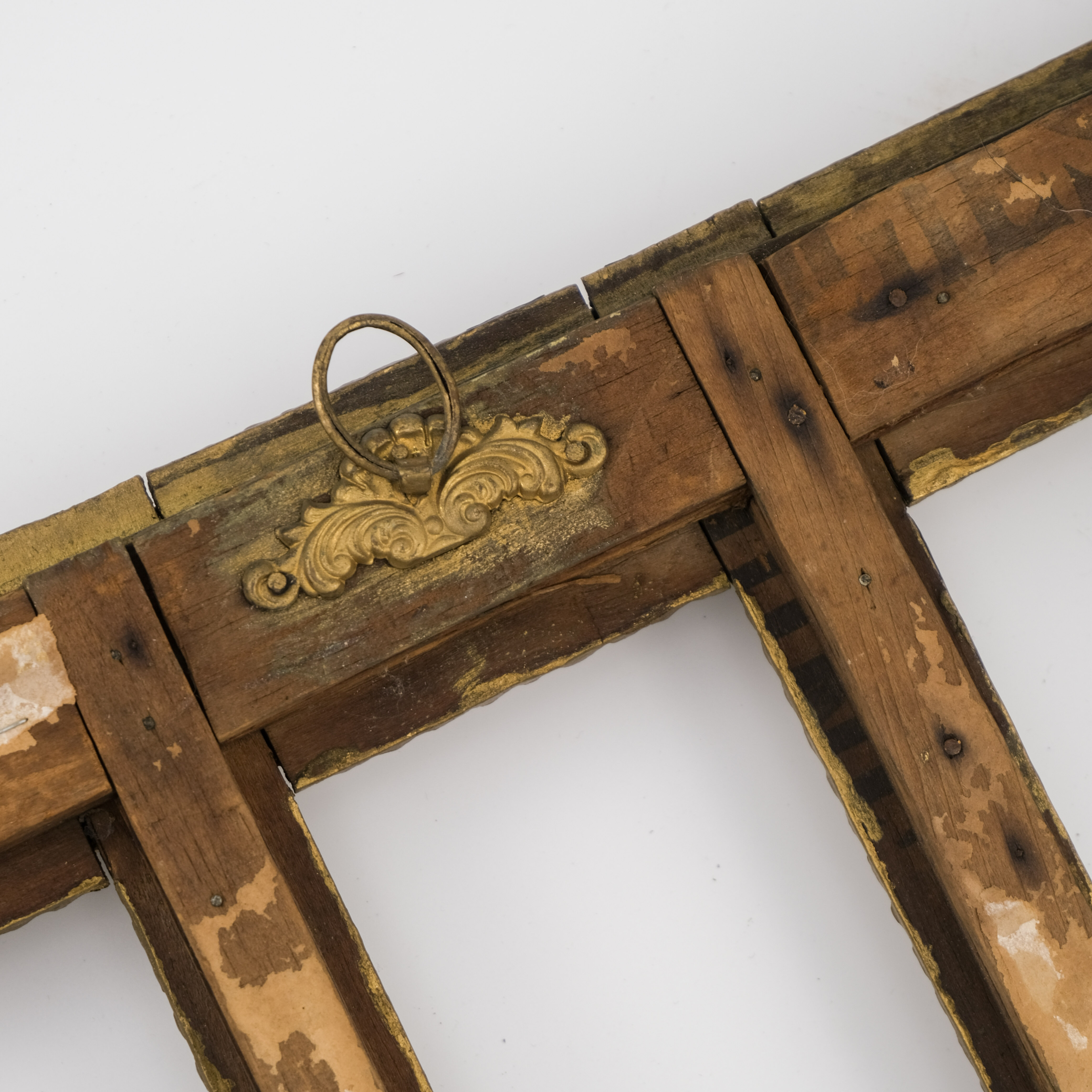 Antique Tramp Art Triple Frame – Image 5