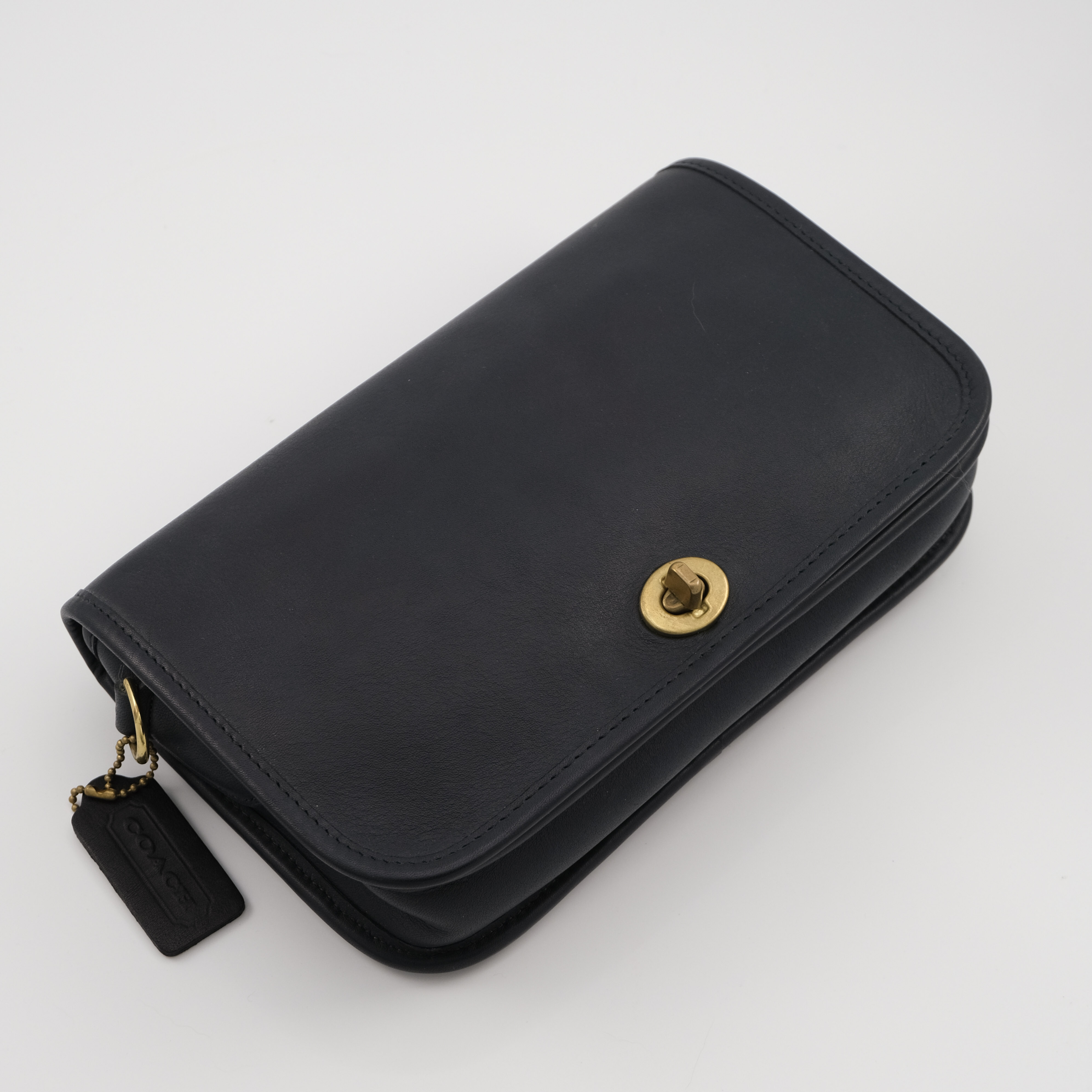 Vintage Coach Pocket Pouch Navy – Image 4