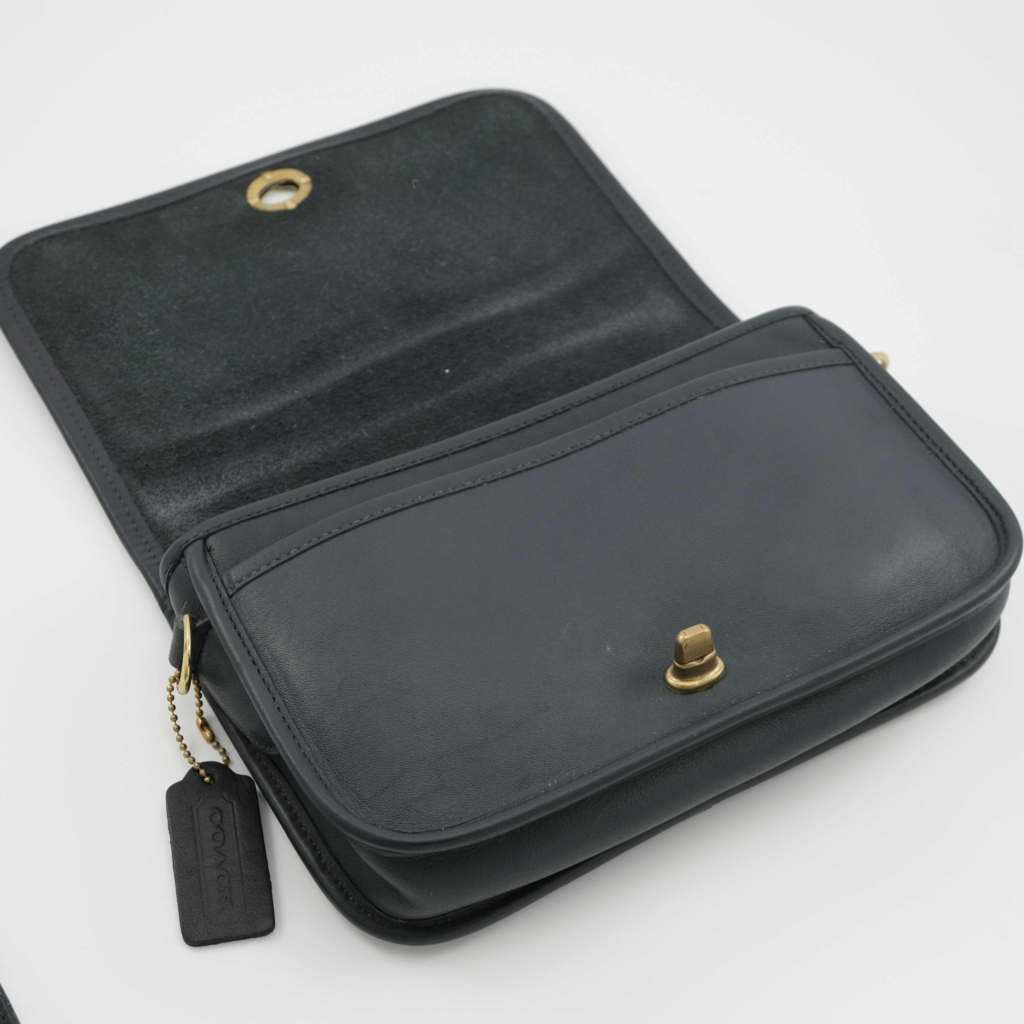 Vintage Coach Pocket Pouch Navy – Image 5