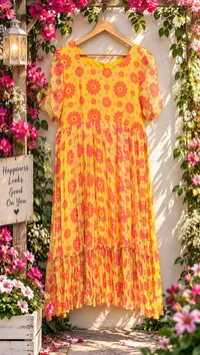 Yellow Georgette Maxi – Image 3