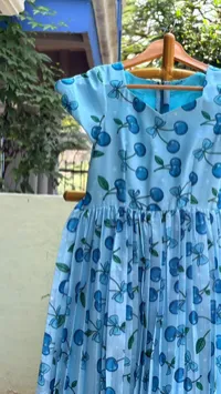 Mul Cotton Short Sleeve Kids Frock – Image 2