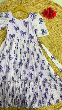 Mul Cotton Kid Elbow Sleeve Frock – Image 1