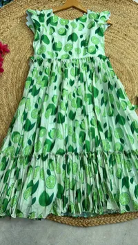 Mul Cotton Floral Kid Frock – Image 1