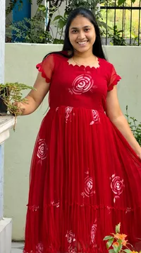Hand Painted Georgette Maxi – Image 2