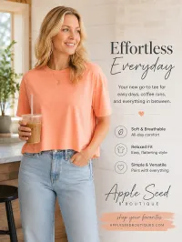 Women's Boxy Tee – Neon Cantaloupe, Small