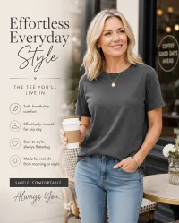 Women's Boxy Tee – Pepper, Medium