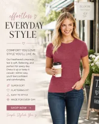 Women's Perfect Blend Tee – Heather Red, XSmall