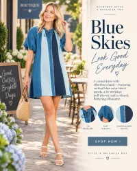 Puff Sleeve Denim Dress – Small