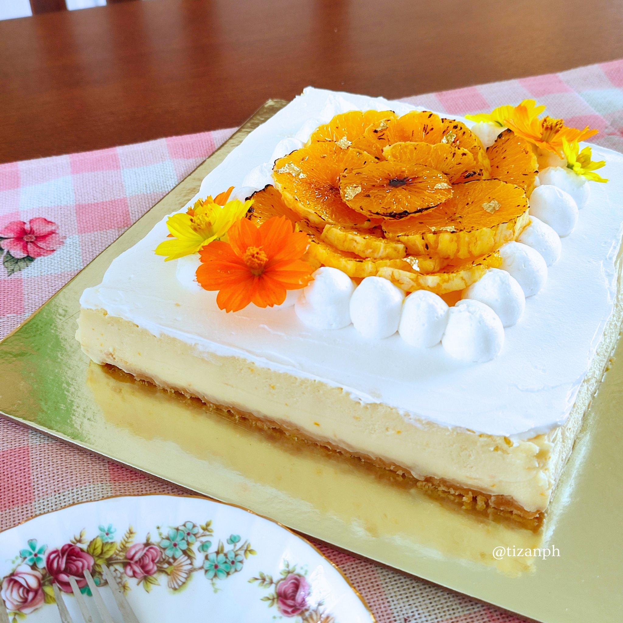 Orange Cheesecake – Square 7"x7"