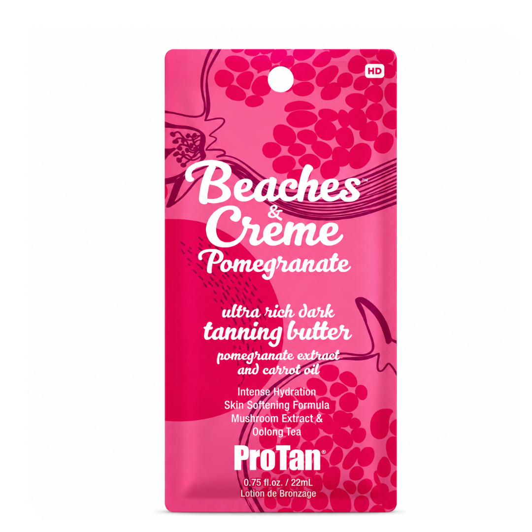 Pro Tan Beaches & Crème Pomegranate – hidratáló barnulásgyorsító vaj (bronzer nélkül, kinti–benti) – Image 2