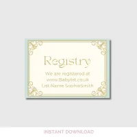 Once Upon a Time Baby Shower Registry Card – Editable Canva Template – Image 4