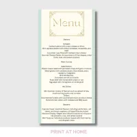 Once Upon a Time Baby Shower Menu – Editable Green and Gold Canva Template – Image 3