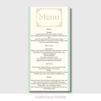Once Upon a Time Baby Shower Menu – Editable Green and Gold Canva Template – Image 8